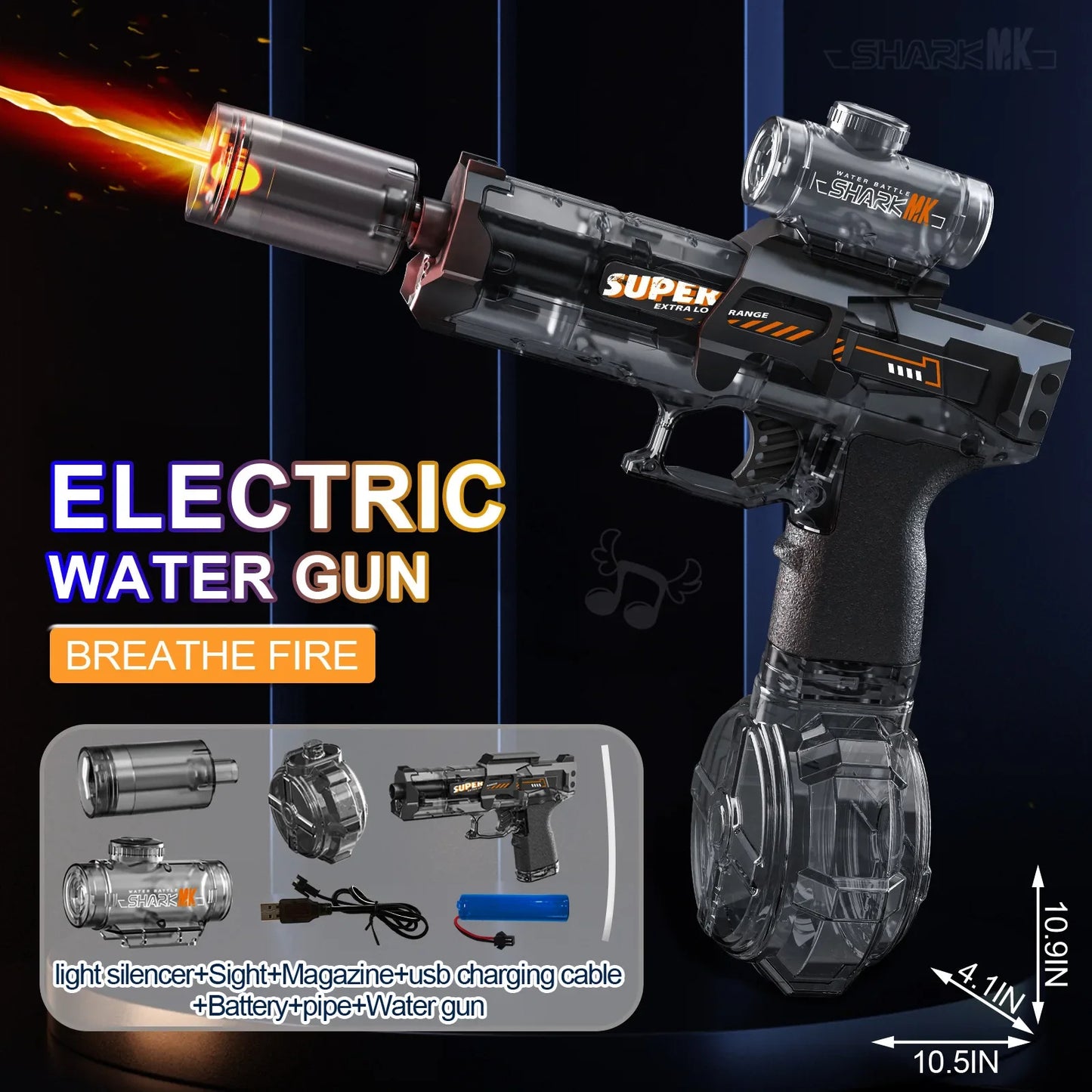 GlowShot LED Electric Water Gun – Light-Up Summer Blaster