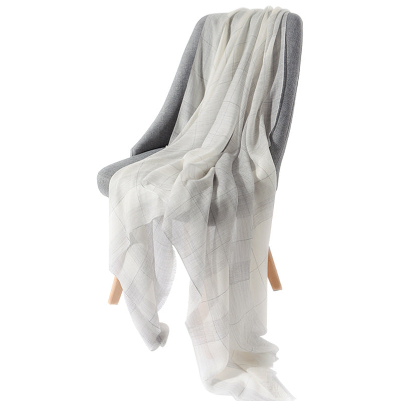 Sheer Plain Long Scarf