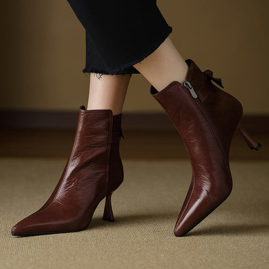 Slim Heel Ankle Boots