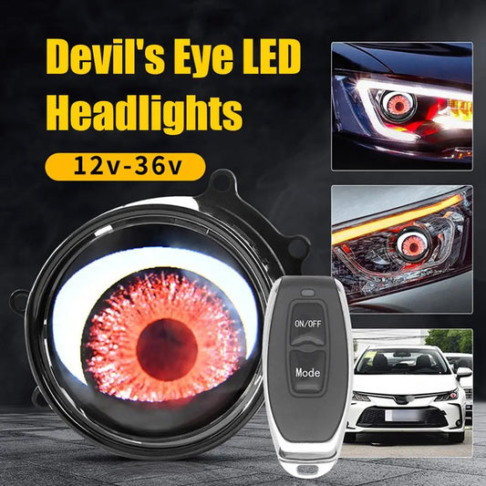 Dynamic LED Eye Headlights – 6 Remote-Controlled Flicker Modes