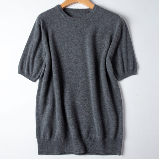 Short Sleeve Knit Sweater
