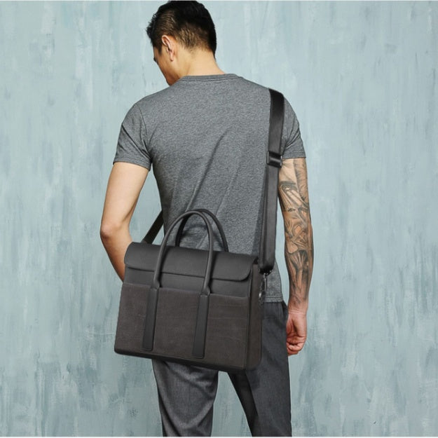 Men’s Cowhide Leather Business Briefcase