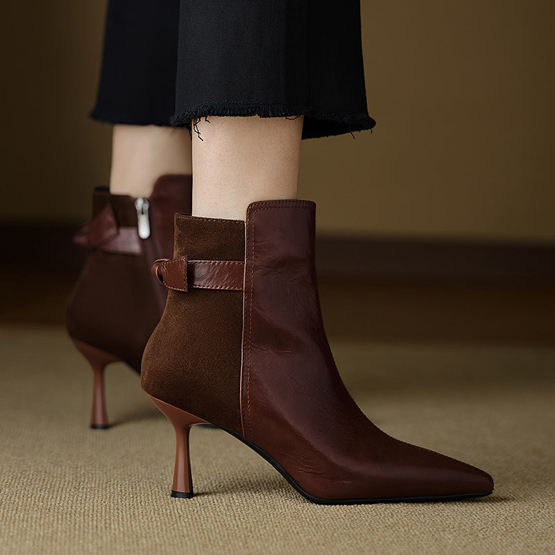 Slim Heel Ankle Boots