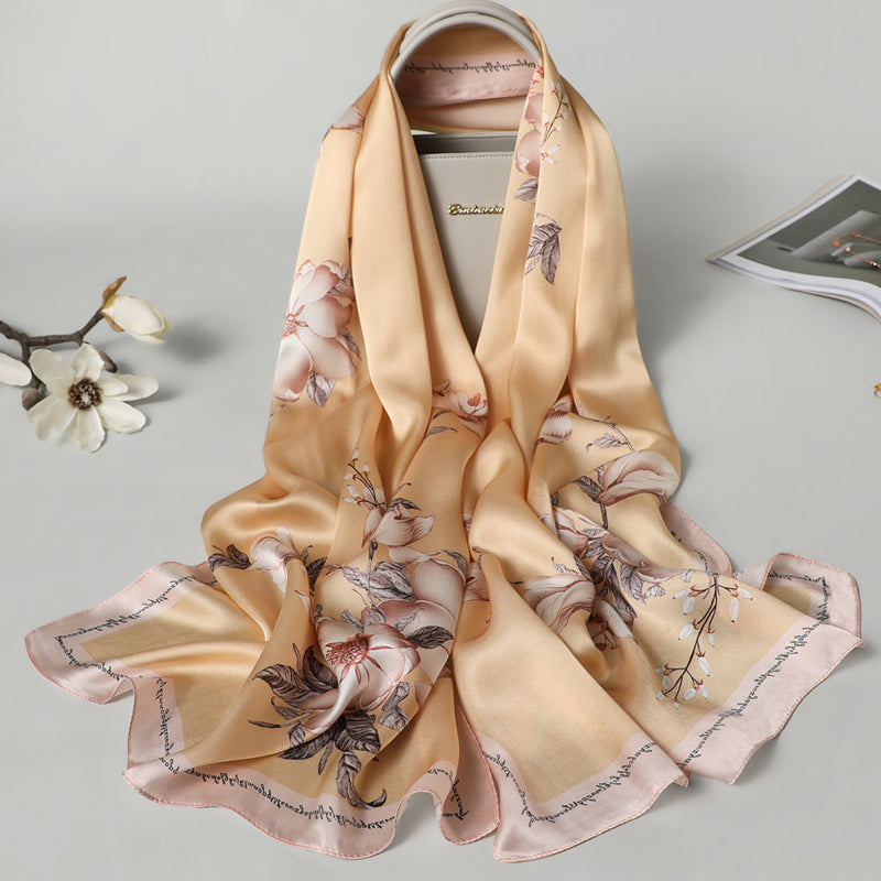 Floral Print Long Scarf
