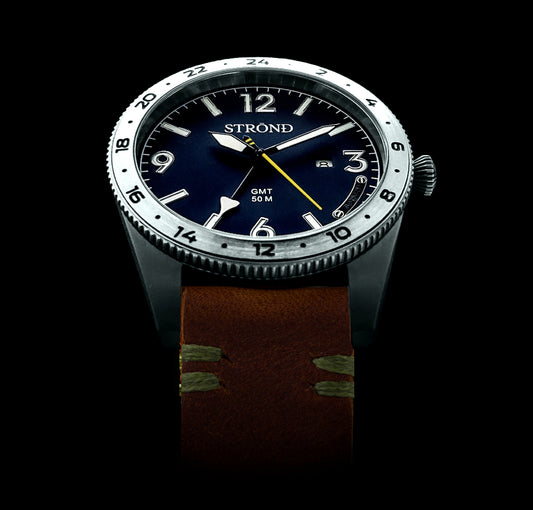 Men's Classic GMT Watch - 316L Steel, Blue Dial