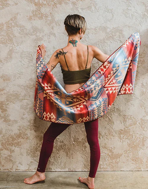 Yoga Towel | Lightweight | Turquoise | Silicon Non Slip Nubs | Microfiber