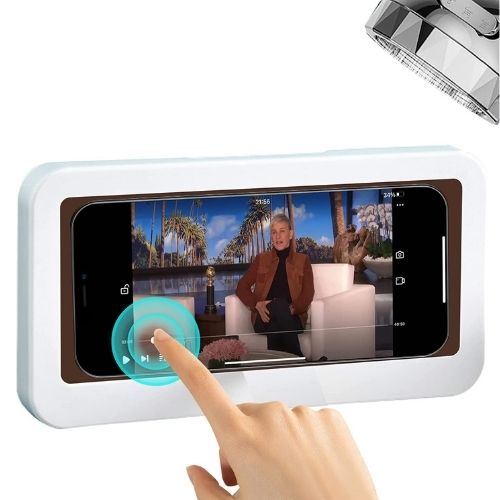 Waterproof Shower Phone Holder – Drill-Free Wall Mount Case with Touchscreen
