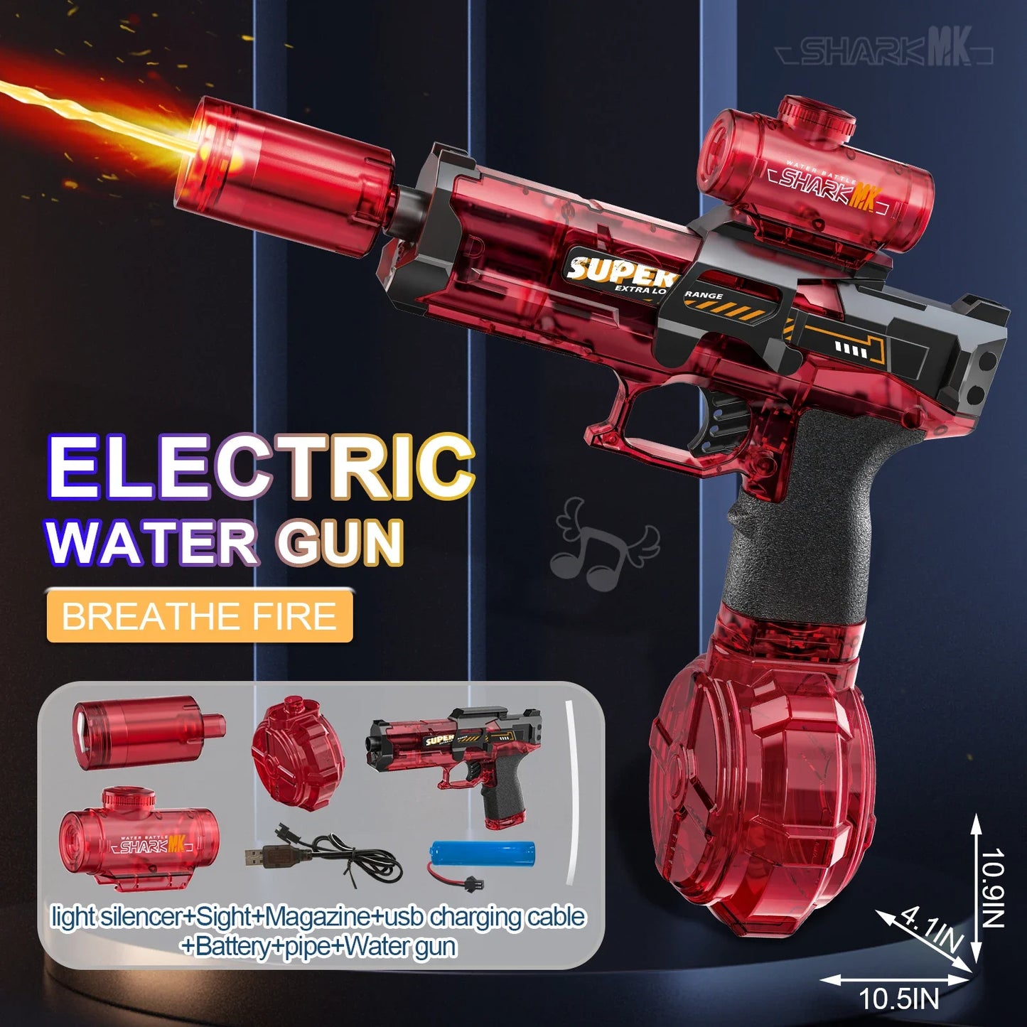 GlowShot LED Electric Water Gun – Light-Up Summer Blaster