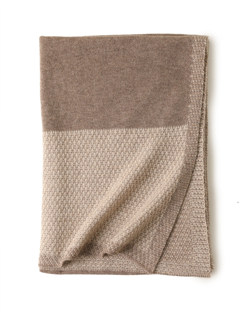 Soft Woven Color-Block Scarf