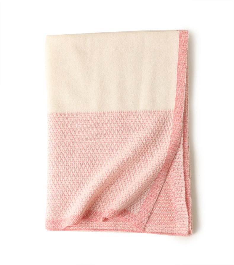 Soft Woven Color-Block Scarf