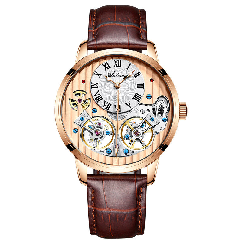 luxury Automatic Skeleton Watch - Classic Gentleman Style