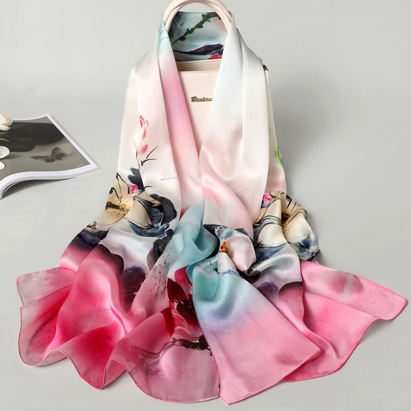 Floral Print Long Scarf