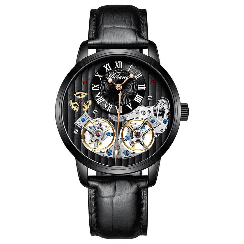 luxury Automatic Skeleton Watch - Classic Gentleman Style