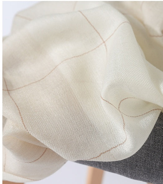 Sheer Plain Long Scarf
