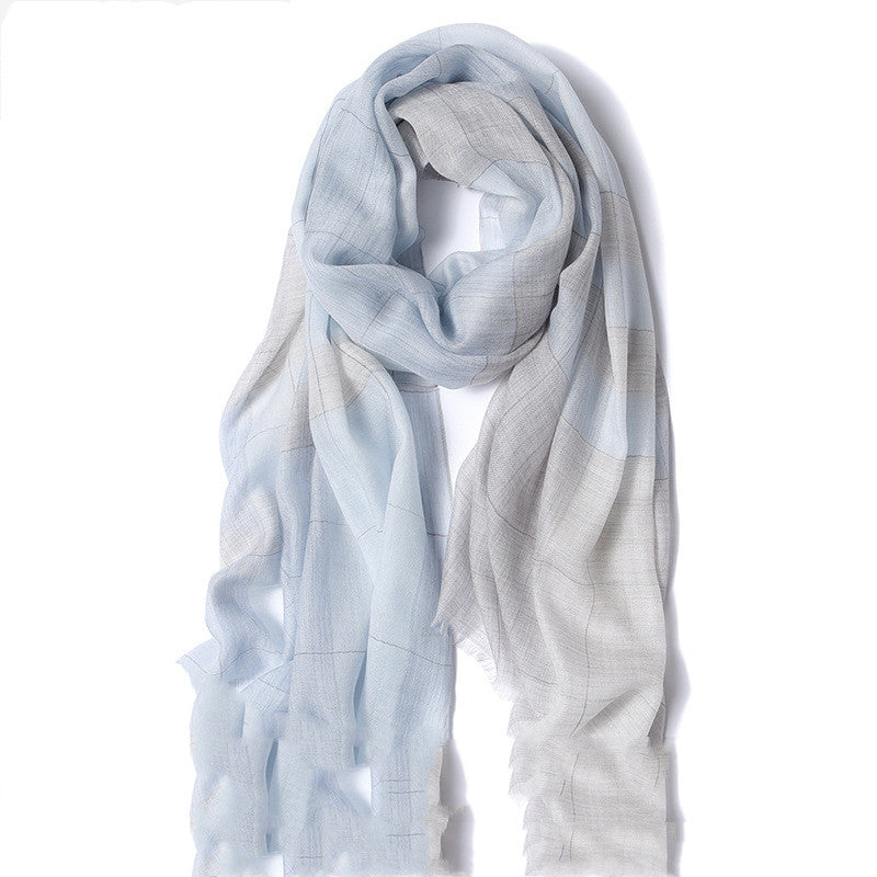 Sheer Plain Long Scarf