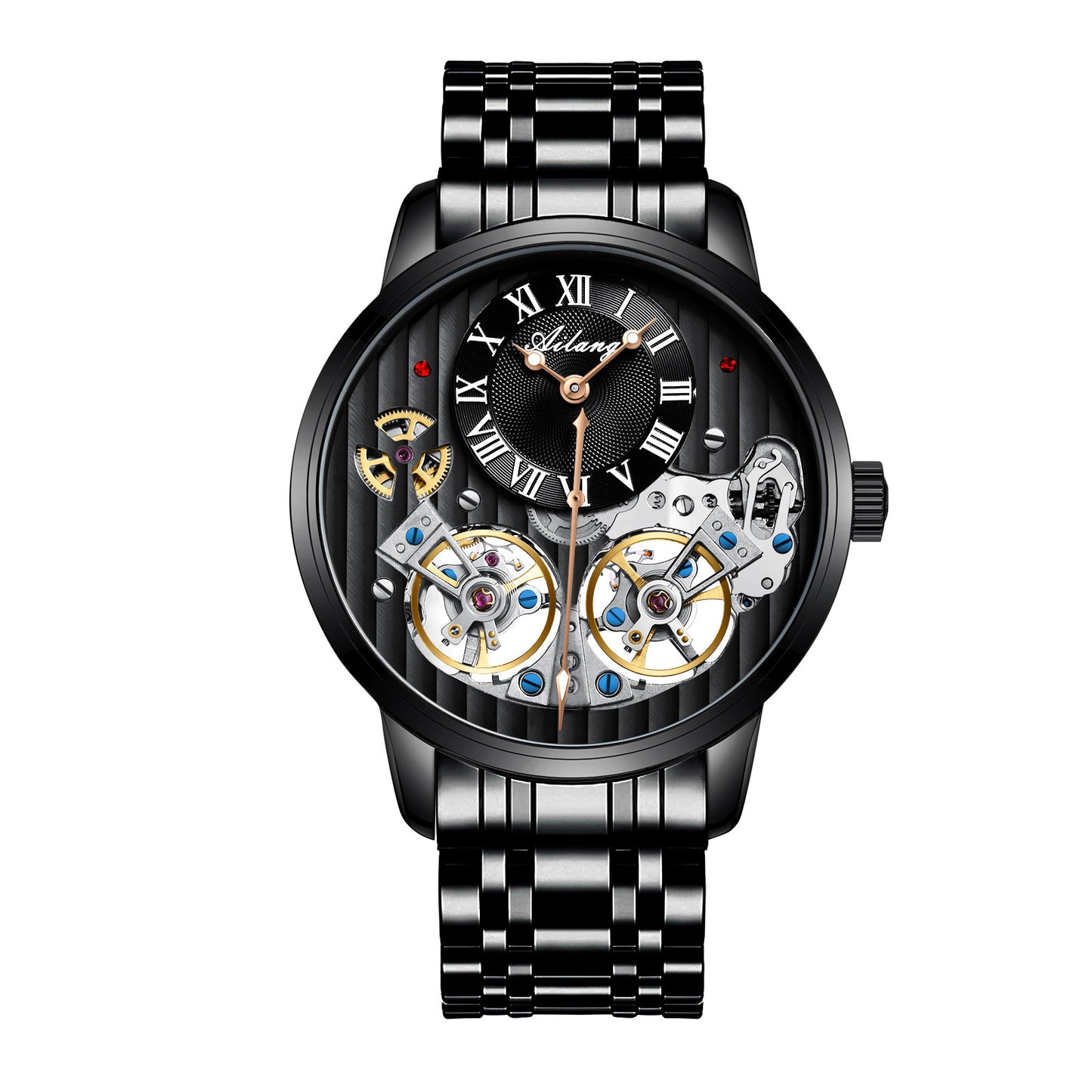 luxury Automatic Skeleton Watch - Classic Gentleman Style
