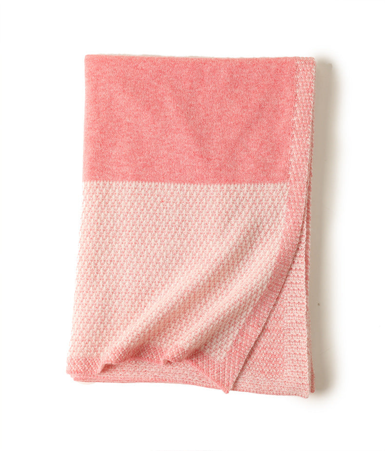 Soft Woven Color-Block Scarf