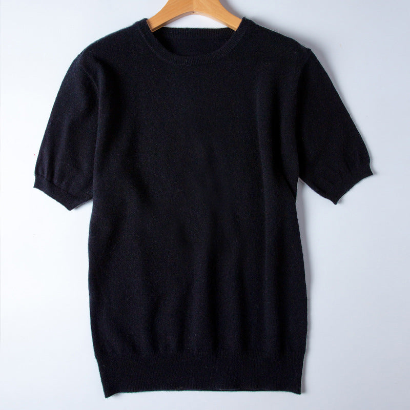 Short Sleeve Knit Sweater