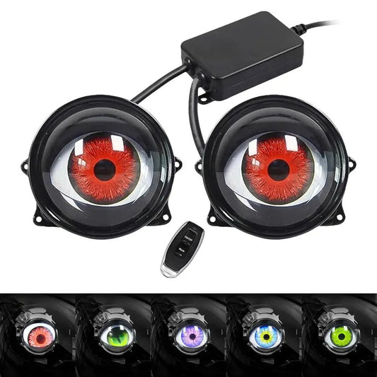 Dynamic LED Eye Headlights – 6 Remote-Controlled Flicker Modes