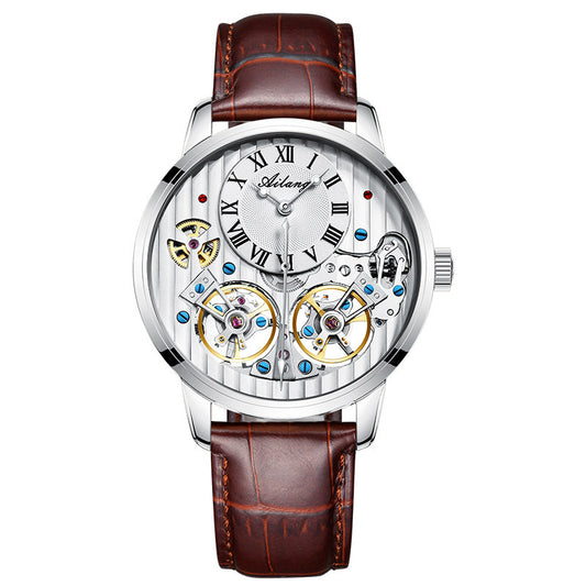 luxury Automatic Skeleton Watch - Classic Gentleman Style