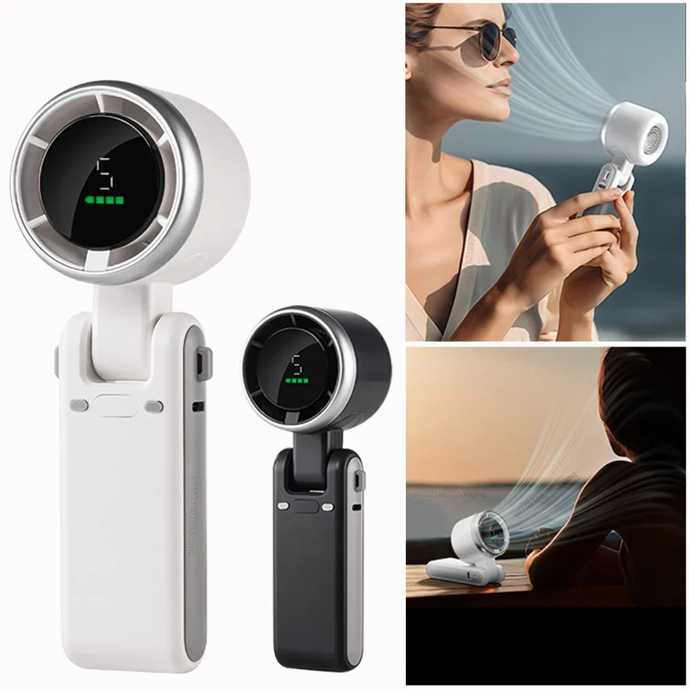Handheld Turbo Fan – 5-Speed High-Power Portable Mini Fan