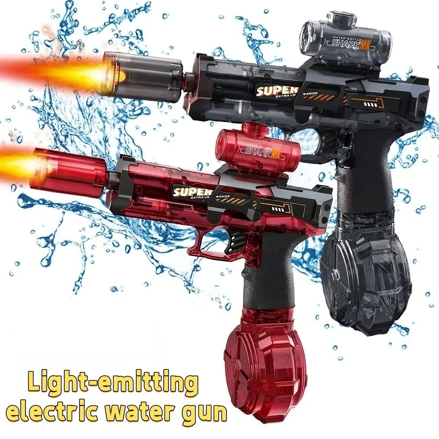 GlowShot LED Electric Water Gun – Light-Up Summer Blaster