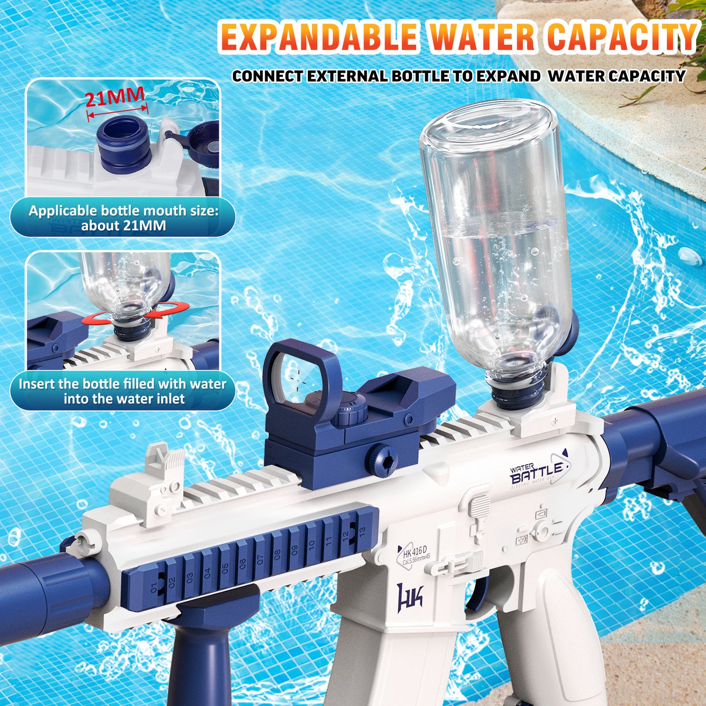 SplashMaster Electric Water Blaster – Outdoor Fun Toy Gun