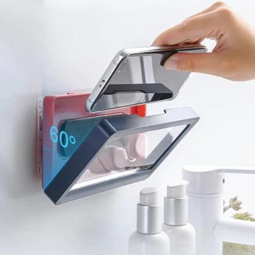 Waterproof Shower Phone Holder – Drill-Free Wall Mount Case with Touchscreen