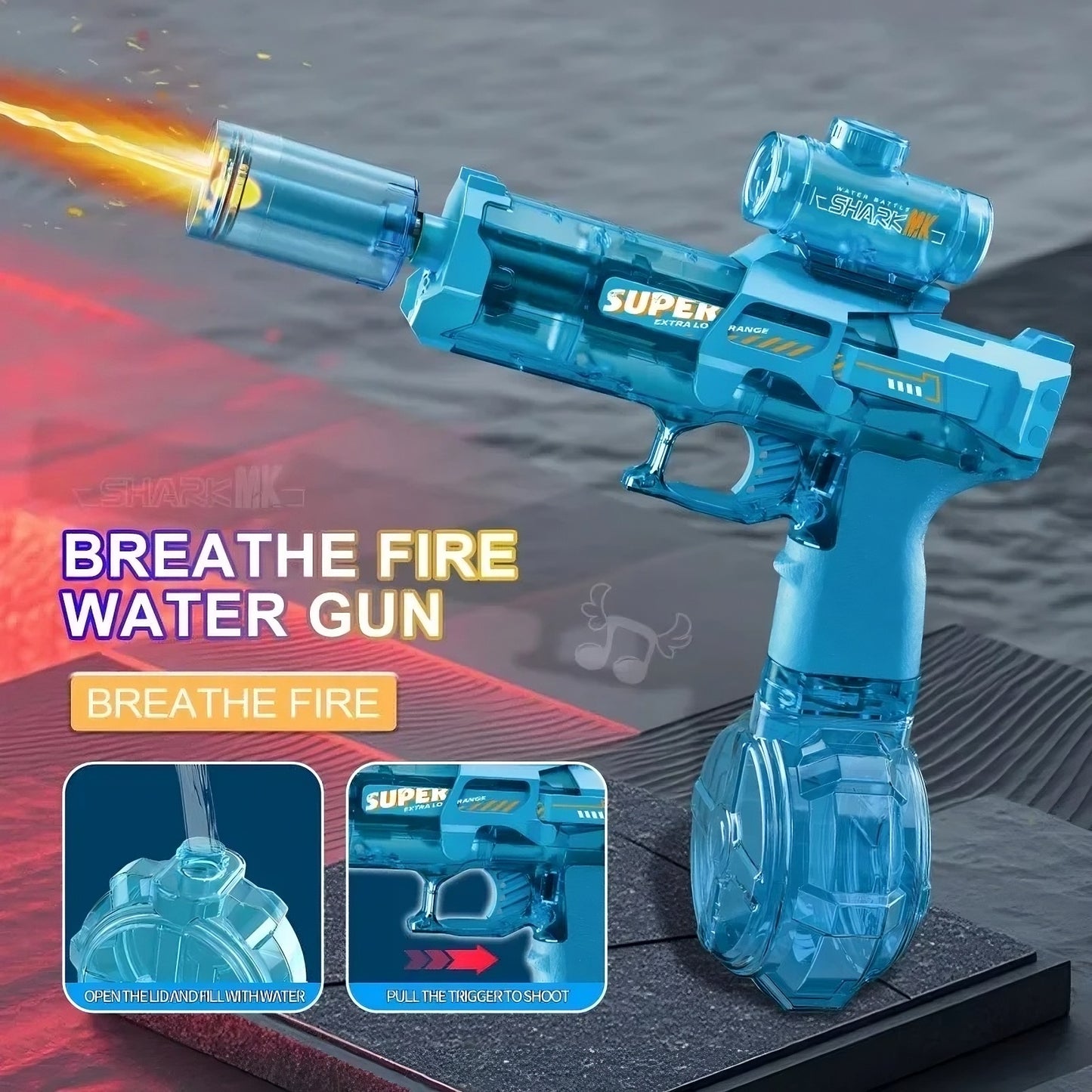 GlowShot LED Electric Water Gun – Light-Up Summer Blaster