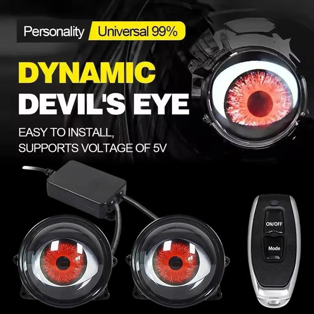 Dynamic LED Eye Headlights – 6 Remote-Controlled Flicker Modes