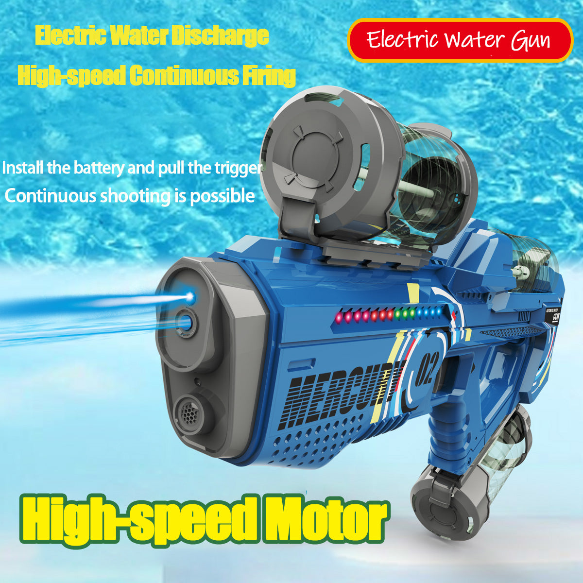 Summer Splash Electric Water Gun with LED Lights