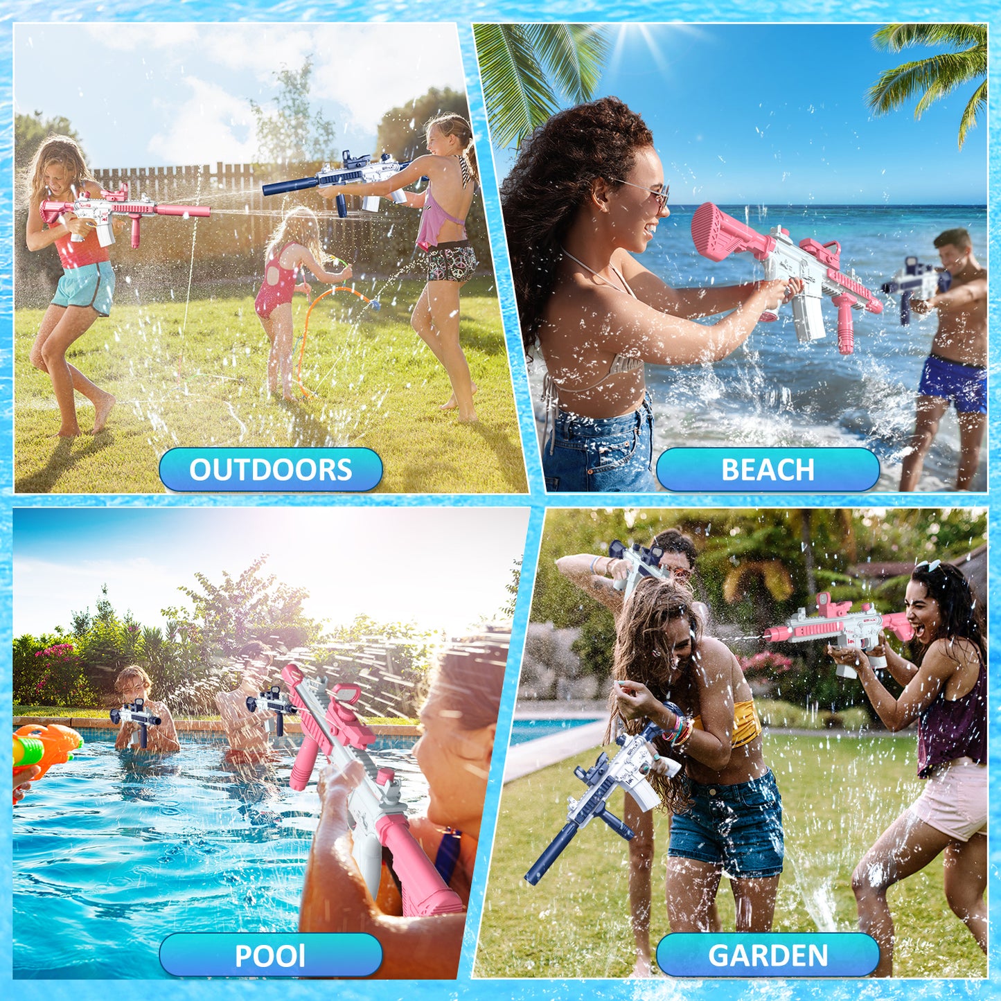 SplashMaster Electric Water Blaster – Outdoor Fun Toy Gun