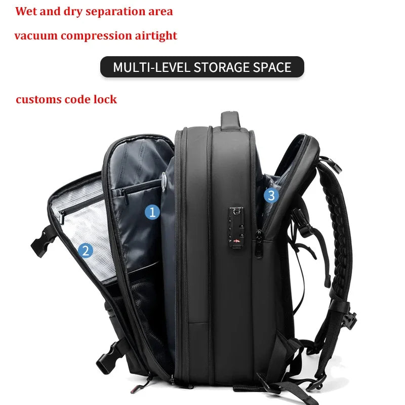 PackMate Vacuum Compression Travel Backpack – 60L Carry-On