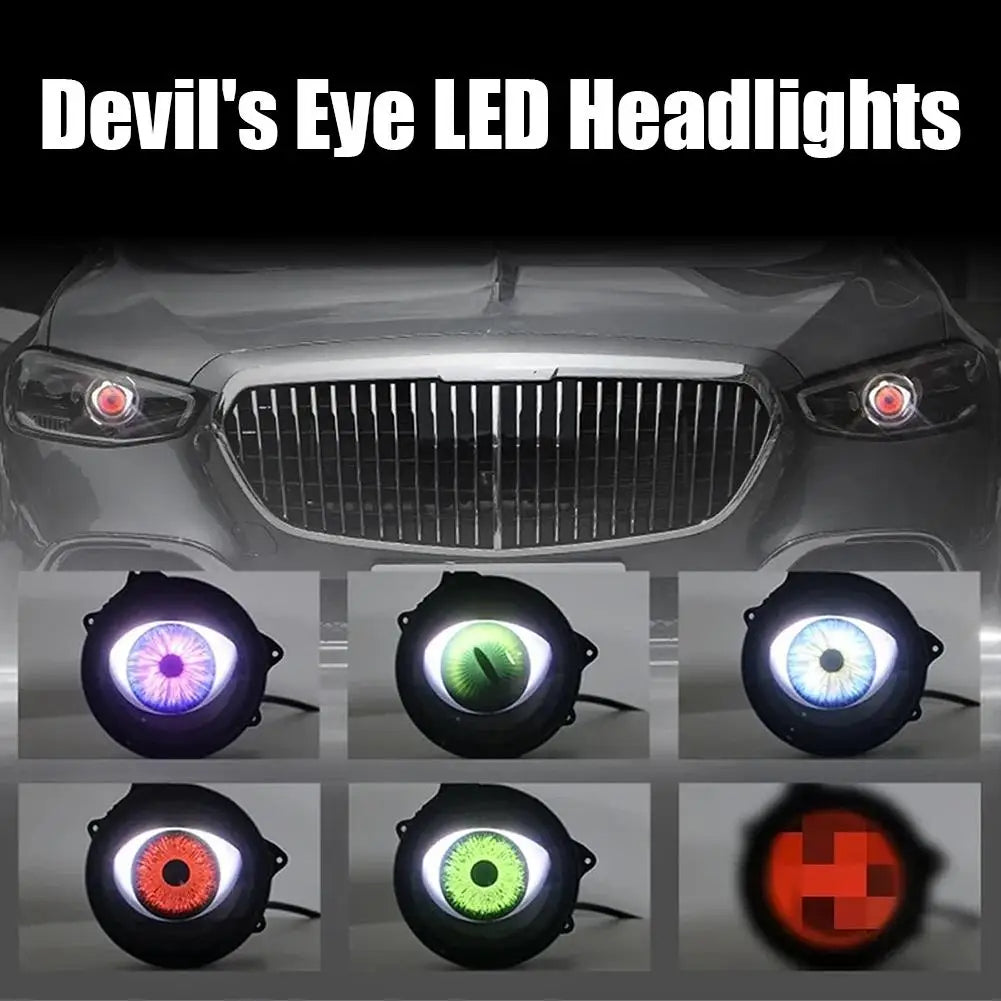Dynamic LED Eye Headlights – 6 Remote-Controlled Flicker Modes