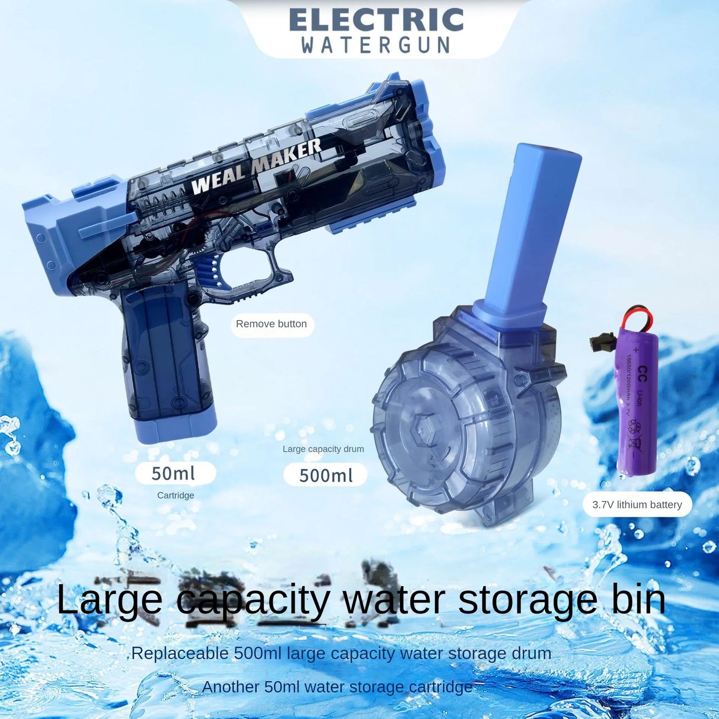 RapidFire Electric Water Blaster – Dual Tank Shooting Action