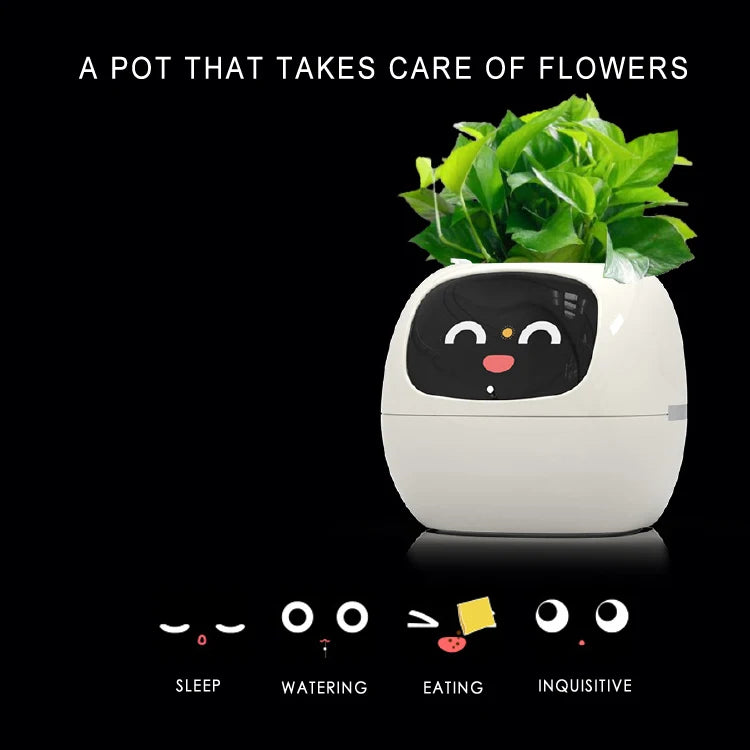 BloomSmart AI Flower Pot – Self-Watering Smart Planter