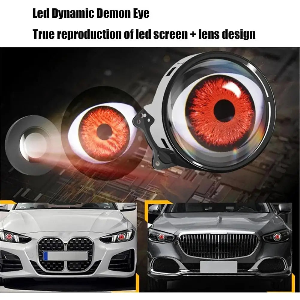 Dynamic LED Eye Headlights – 6 Remote-Controlled Flicker Modes