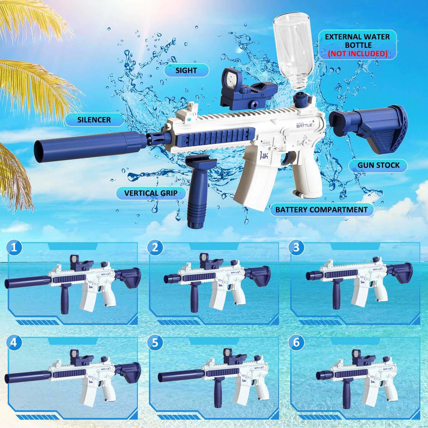 SplashMaster Electric Water Blaster – Outdoor Fun Toy Gun
