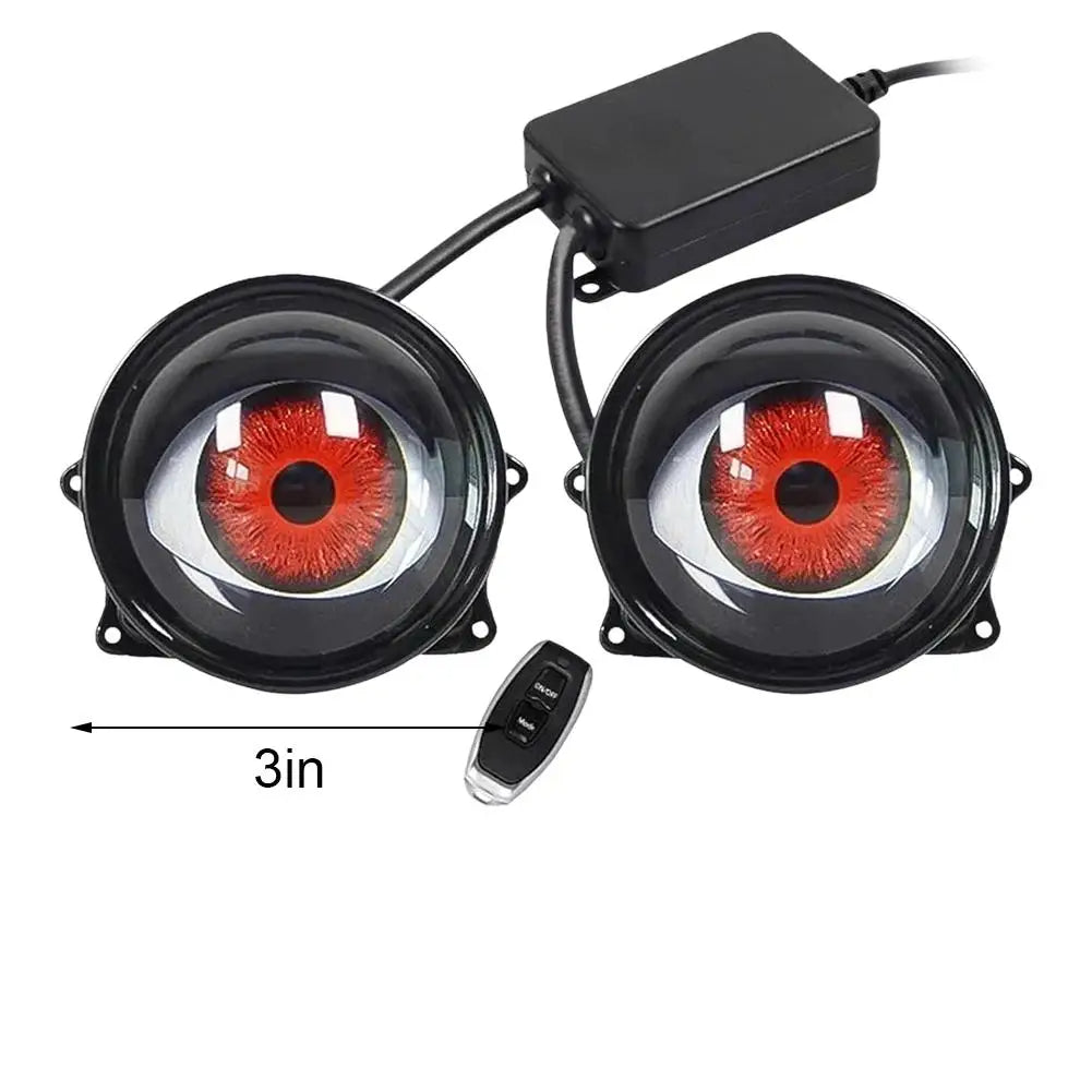 Dynamic LED Eye Headlights – 6 Remote-Controlled Flicker Modes