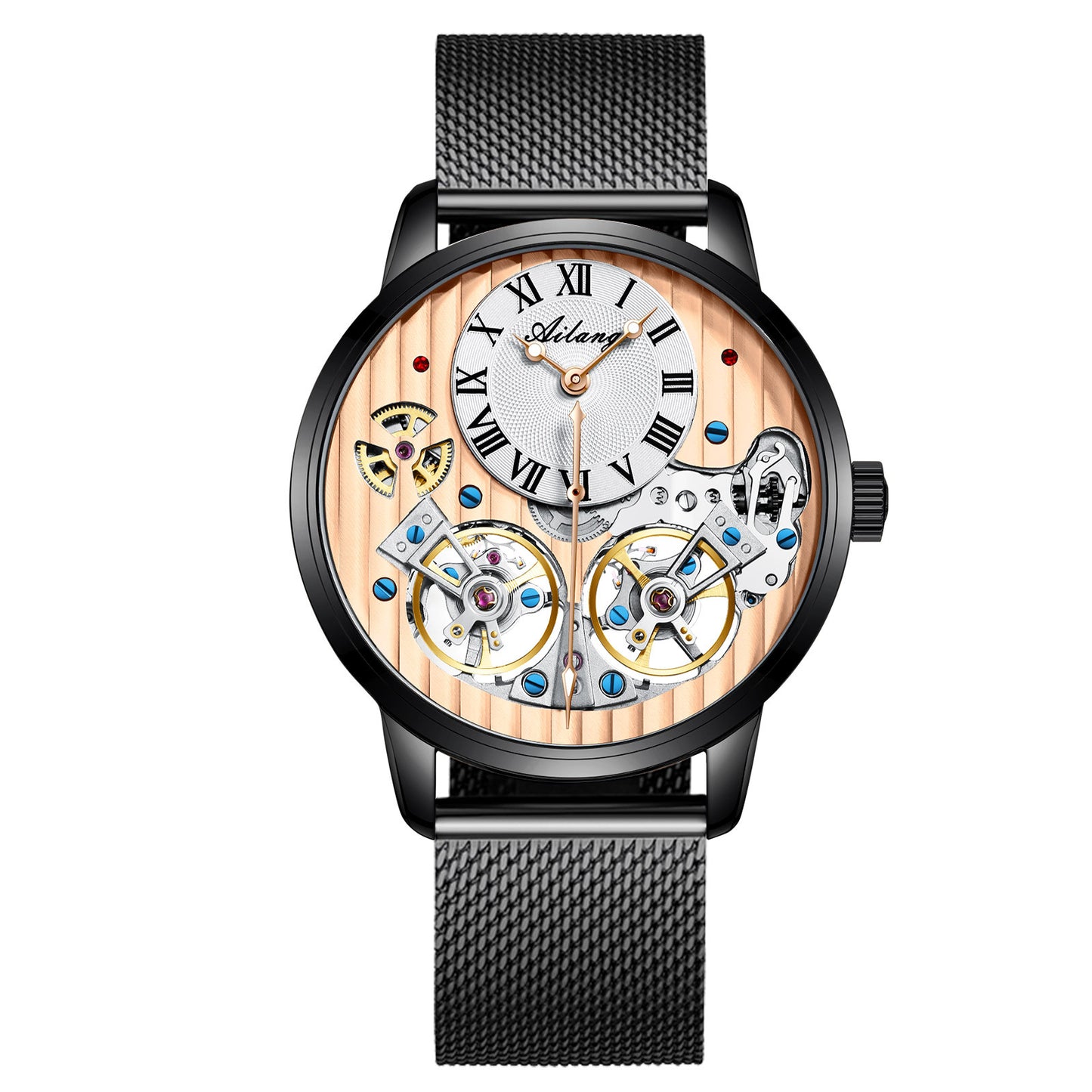 luxury Automatic Skeleton Watch - Classic Gentleman Style