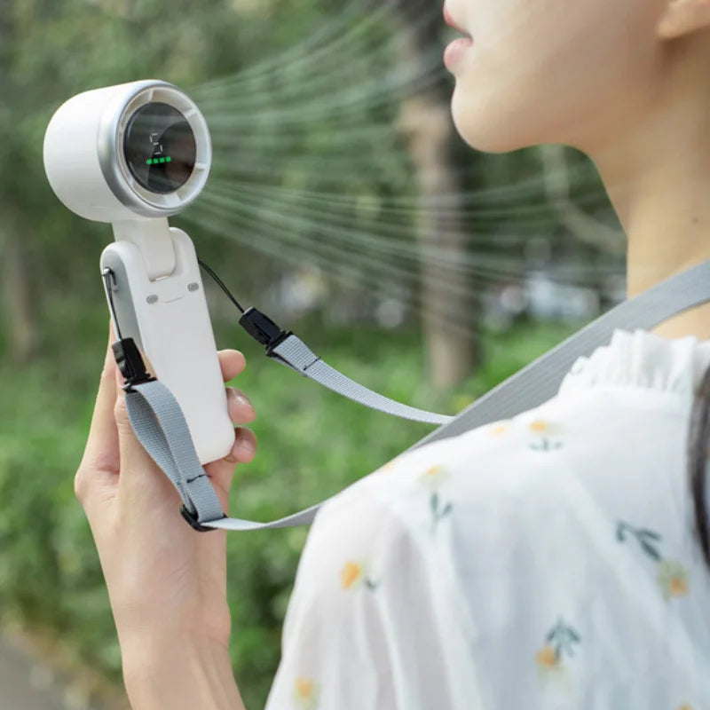 Handheld Turbo Fan – 5-Speed High-Power Portable Mini Fan