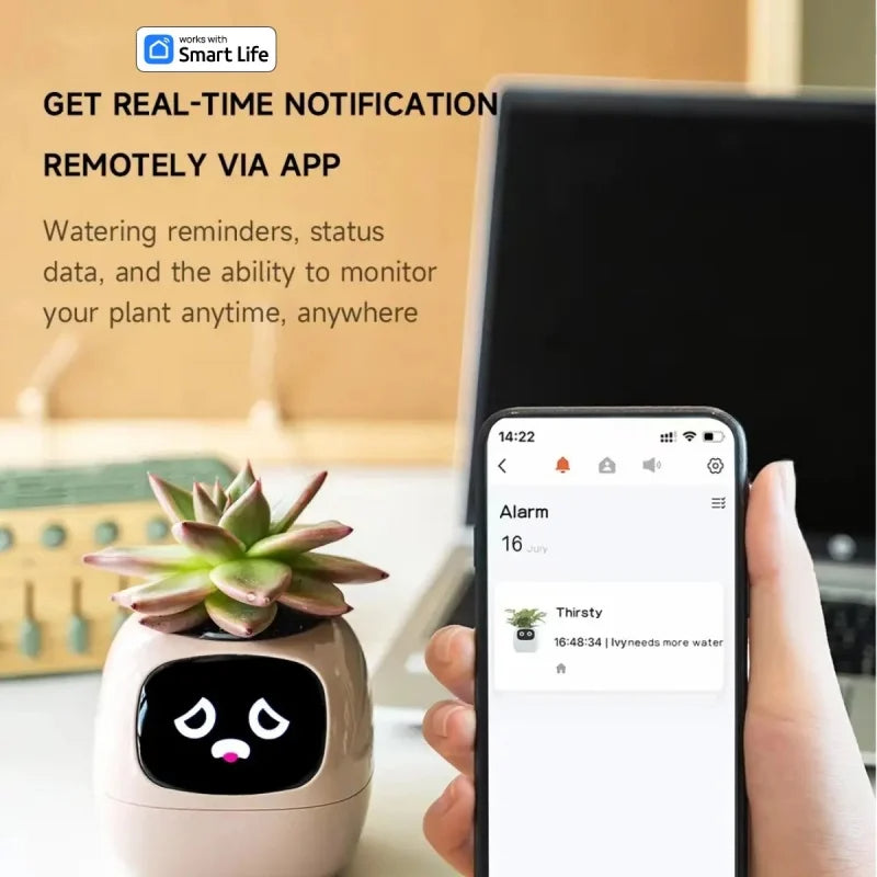 BloomSmart AI Flower Pot – Self-Watering Smart Planter
