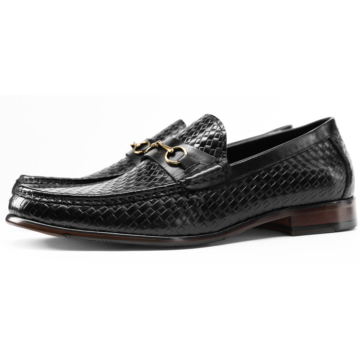 Men’s Woven Leather Loafers
