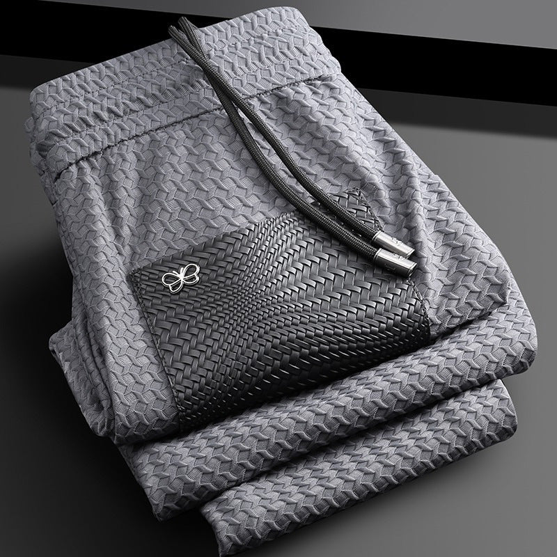 Men’s Ice Silk Houndstooth Set