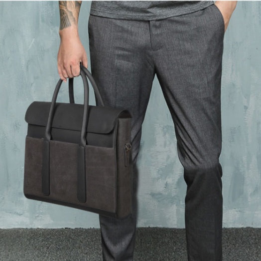 Men’s Cowhide Leather Business Briefcase