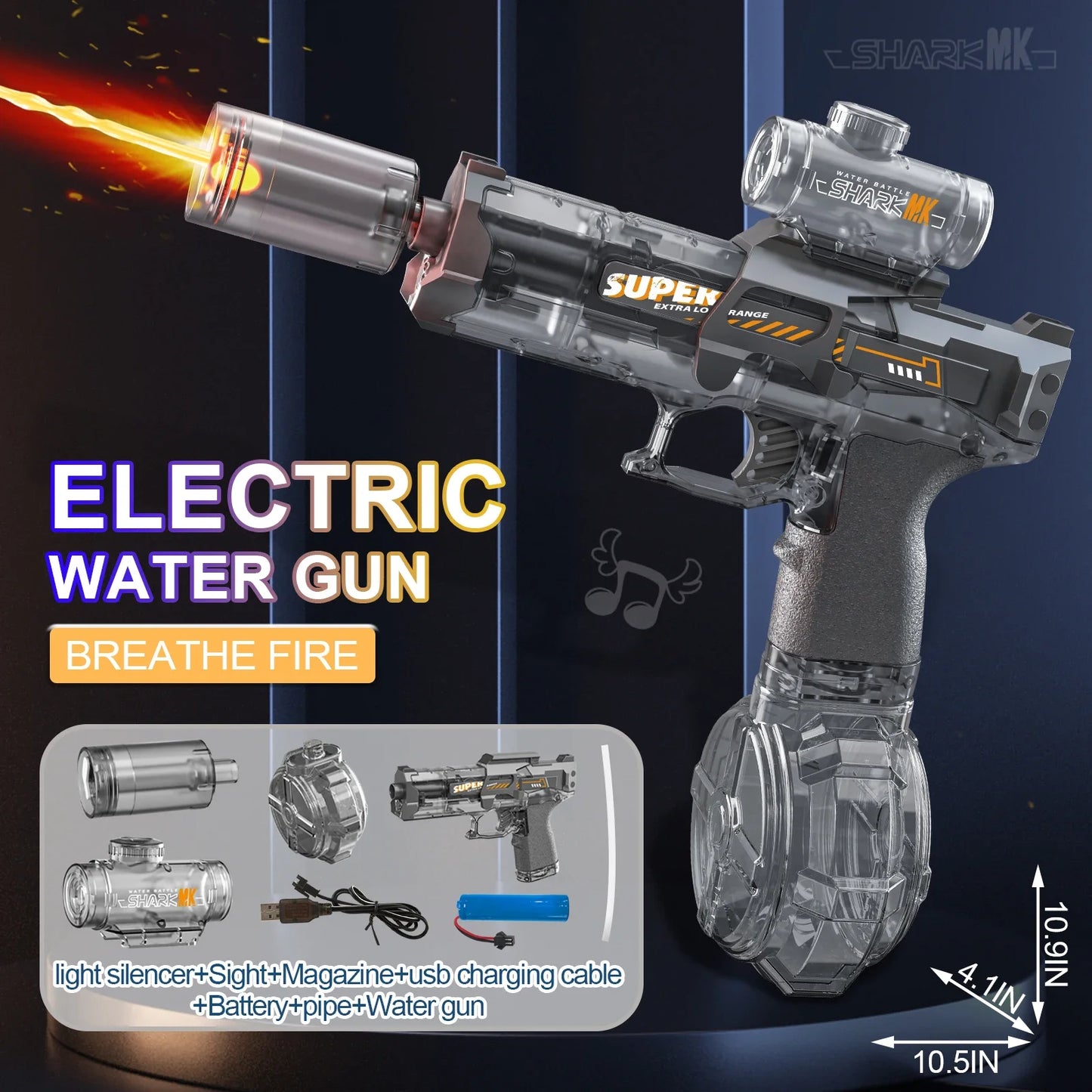 GlowShot LED Electric Water Gun – Light-Up Summer Blaster