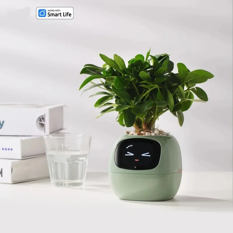 BloomSmart AI Flower Pot – Self-Watering Smart Planter