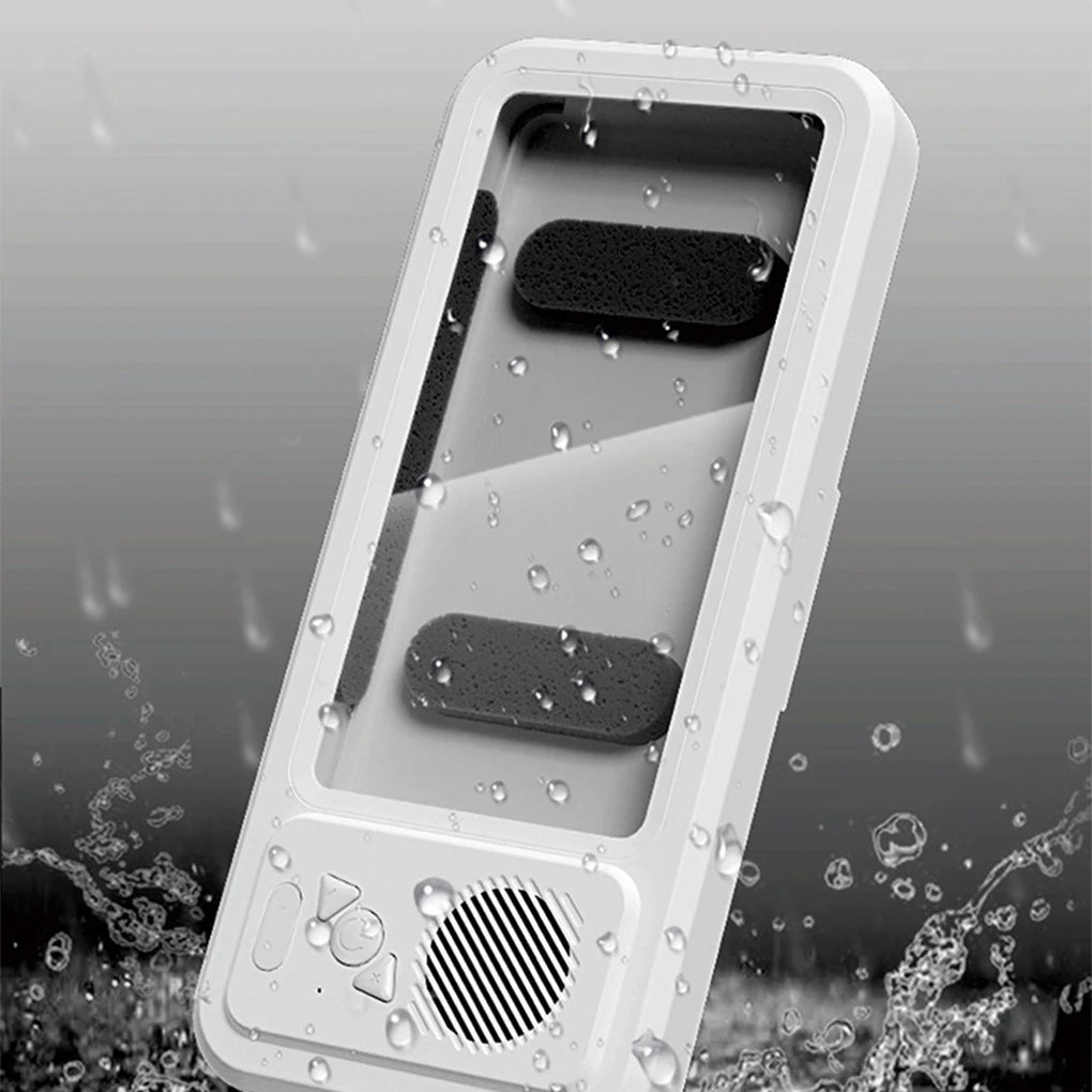 Shower Phone Case with Speaker – 360° Rotating Mount