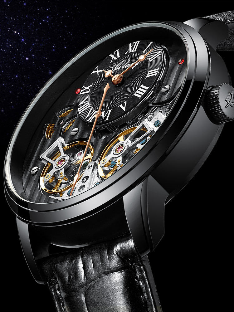 luxury Automatic Skeleton Watch - Classic Gentleman Style