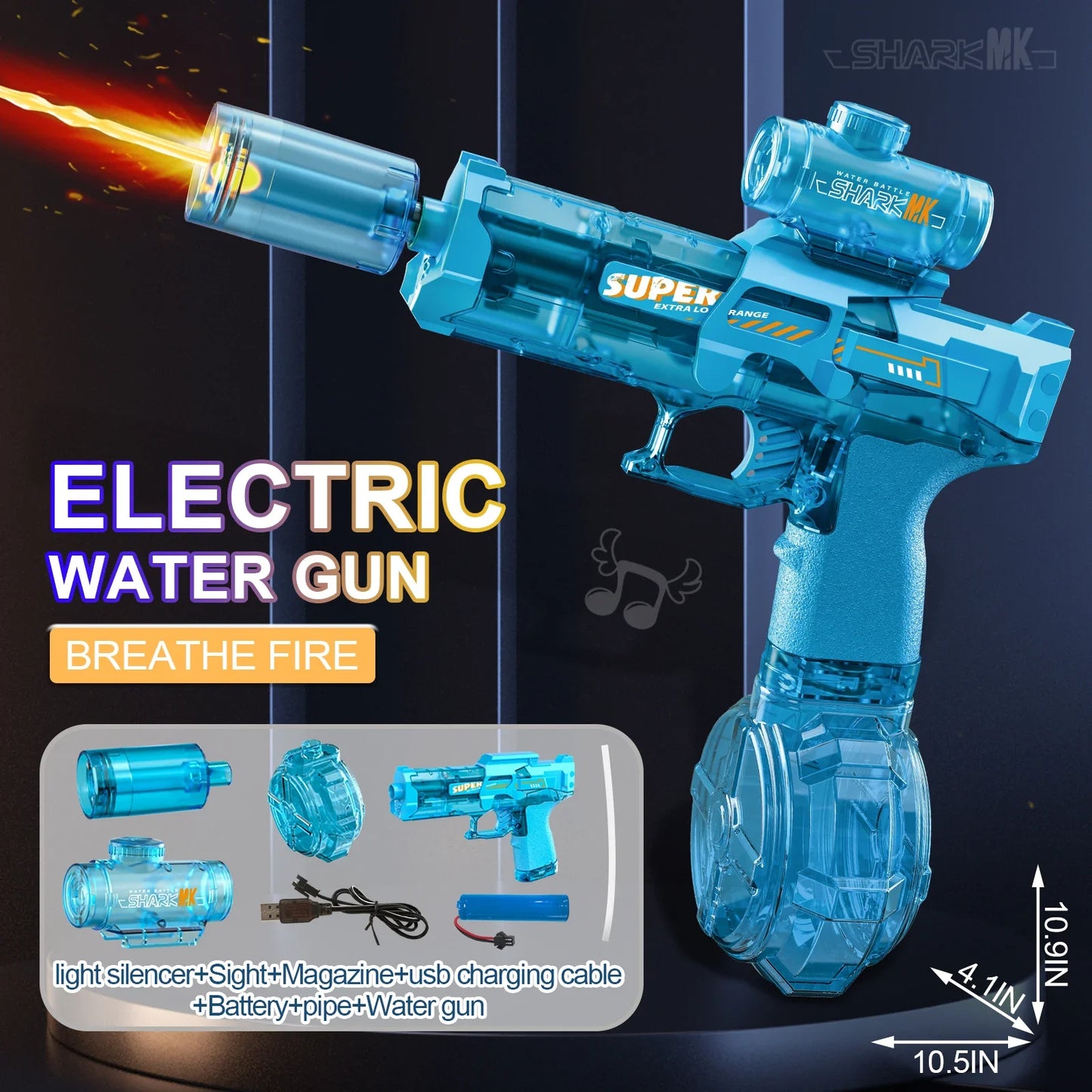 GlowShot LED Electric Water Gun – Light-Up Summer Blaster